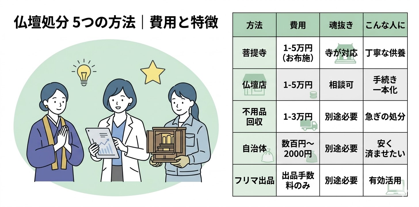 仏壇処分と供養をワンストップで依頼したい