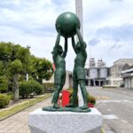 東レ銅像クリーニング子供像